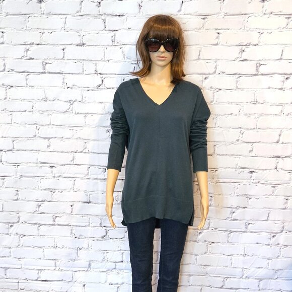 TROUVE, Long sleeve pullover hunter green tunic sweater - Picture 7 of 11